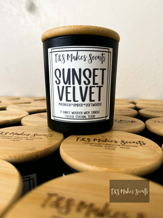 Sunset Velvet | Wooden Wick Candle