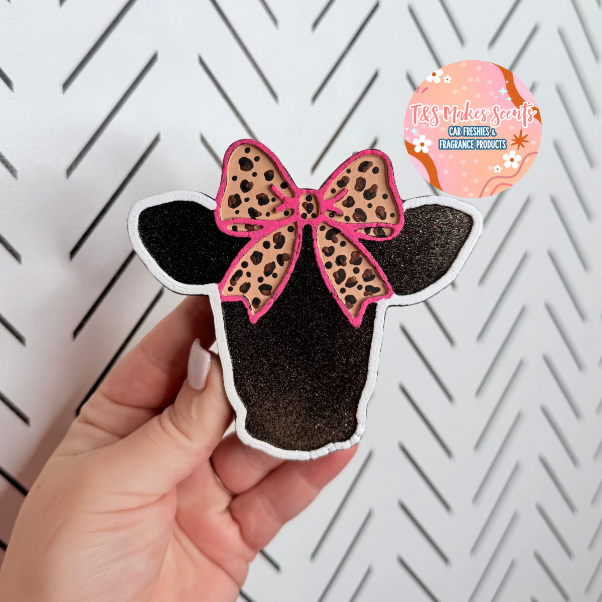 CUSTOM- Cow head with bow