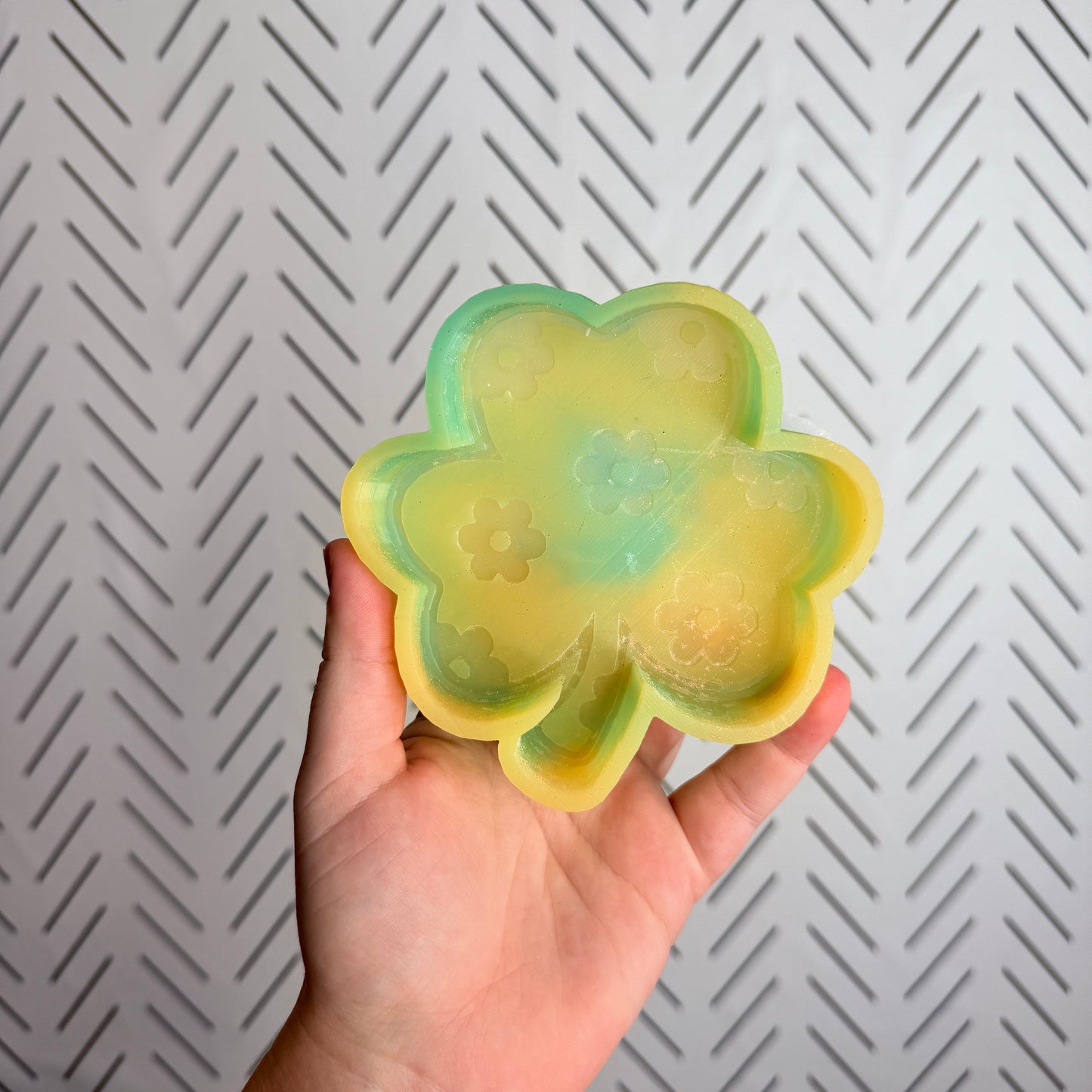 CUSTOM- Floral Three Leaf Clover