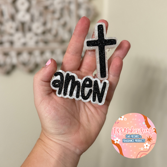 CUSTOM- Amen Cross Vent Clips