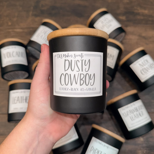 Dusty Cowboy | Wooden Wick Candle