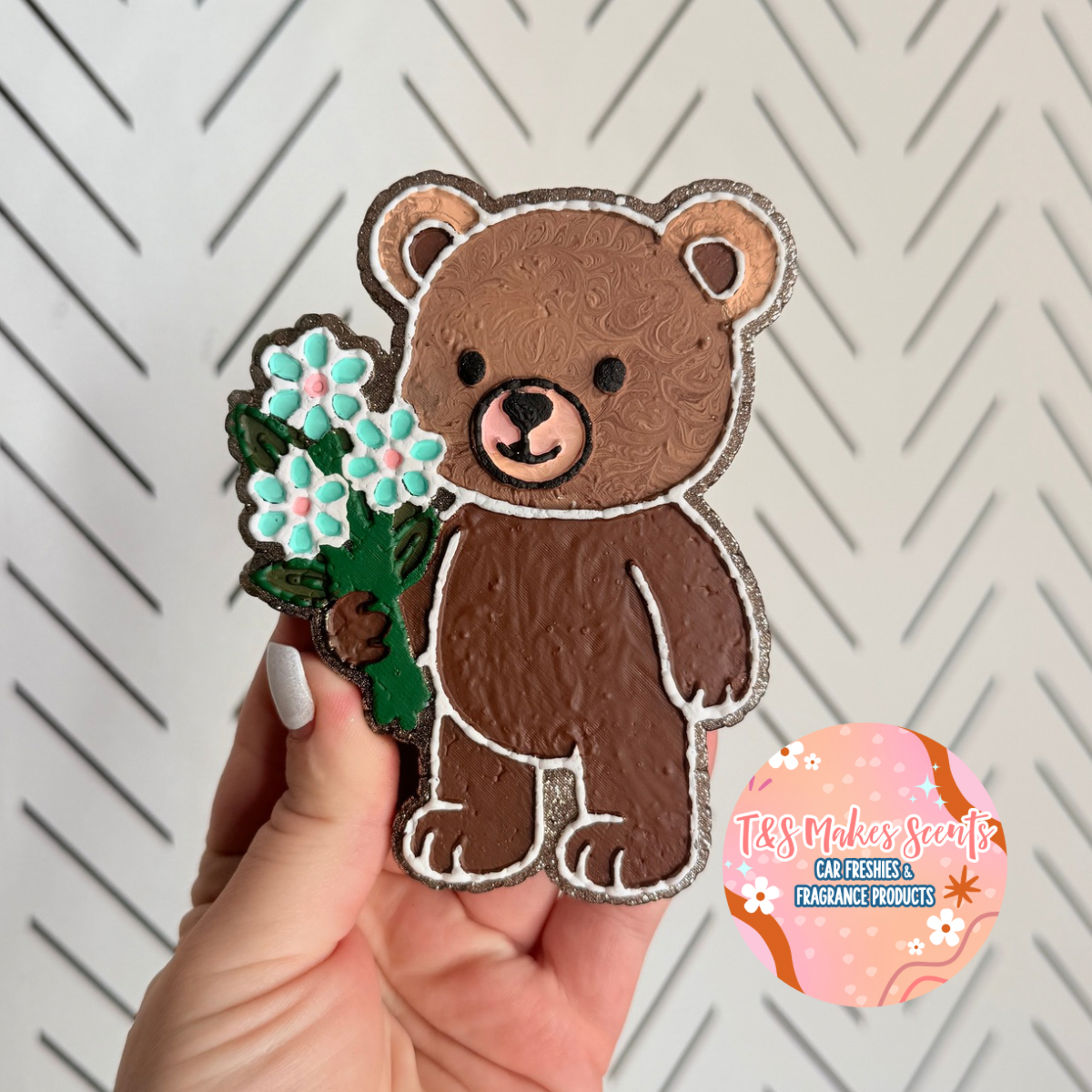 CUSTOM- Teddy w/flowers