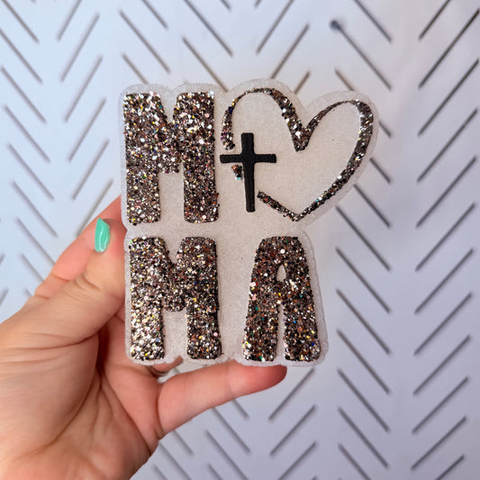 CUSTOM- Mama w/ Heart & Cross