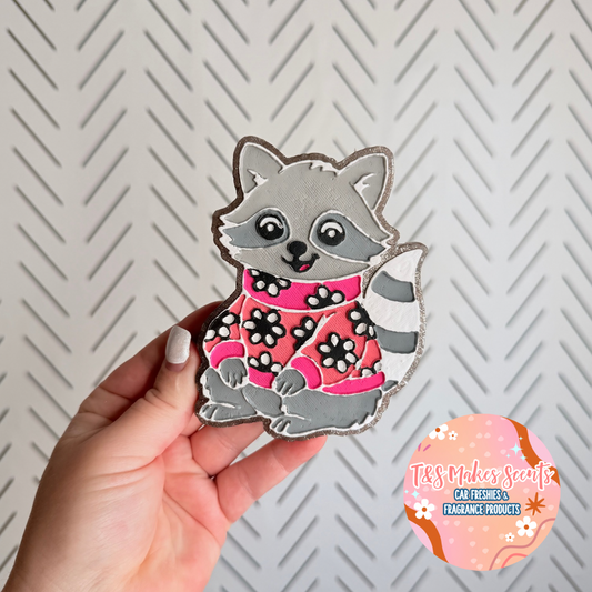 CUSTOM- Raccoon in a Sweater