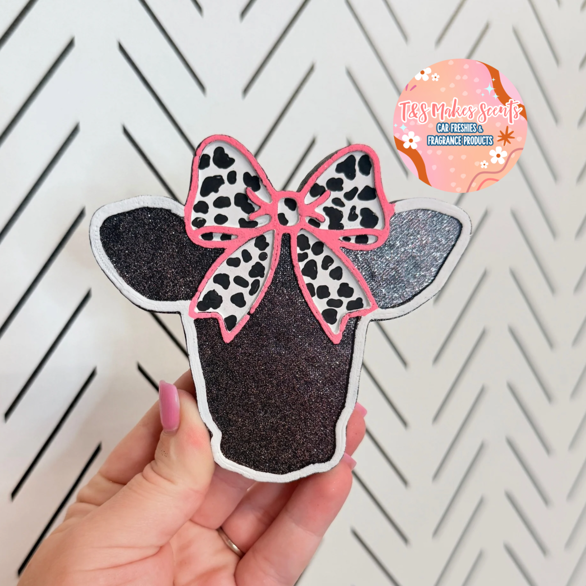 CUSTOM- Cow head with bow