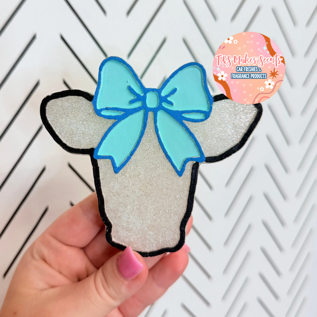 CUSTOM- Cow head with bow