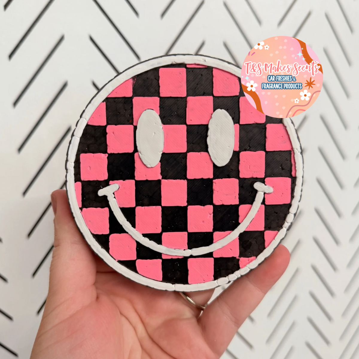 CUSTOM- Checkered Smiley
