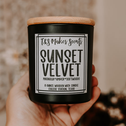 Sunset Velvet | Wooden Wick Candle