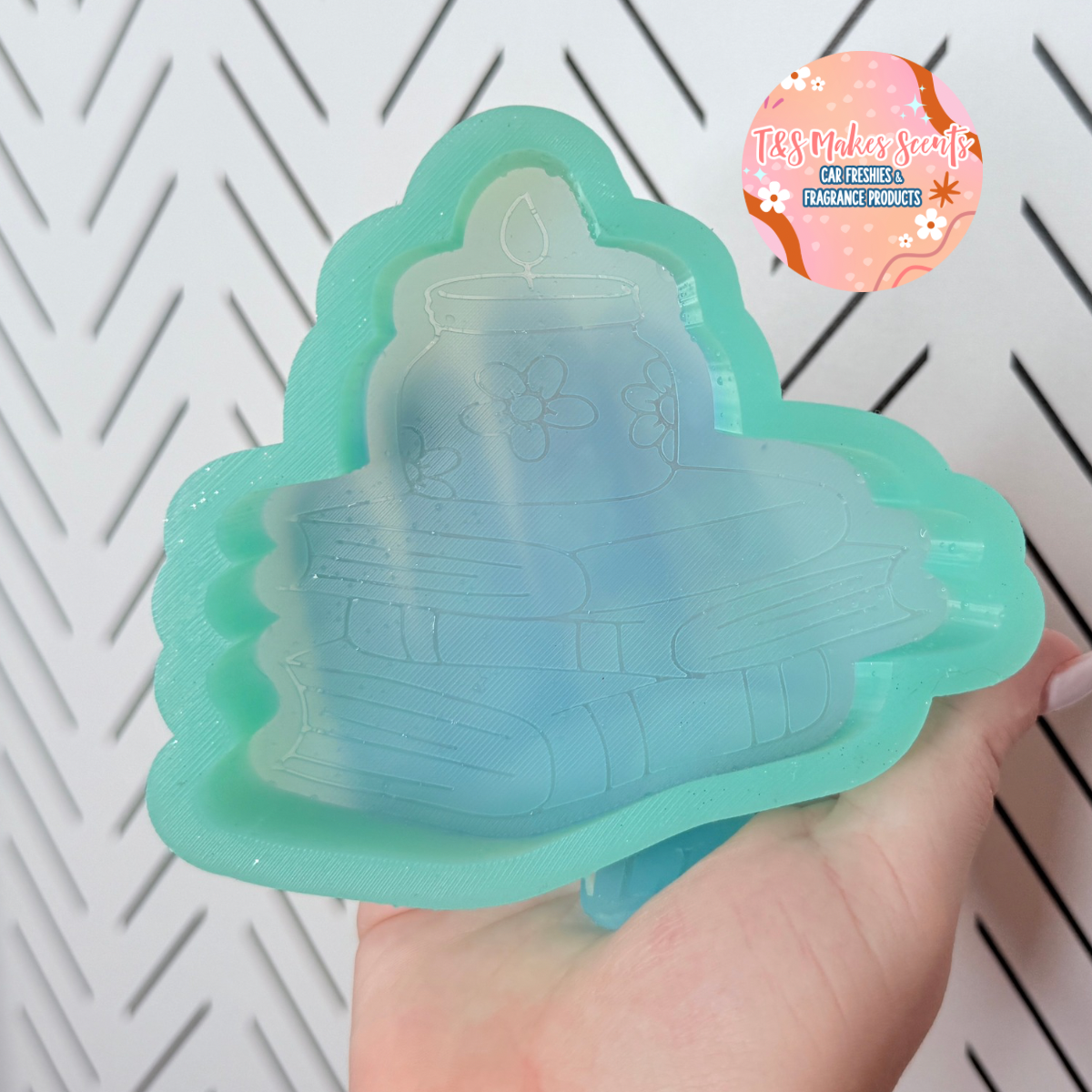 CUSTOM- Book stack w/ candle