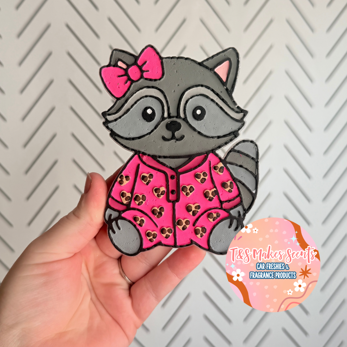 CUSTOM- Racoon in Pajamas