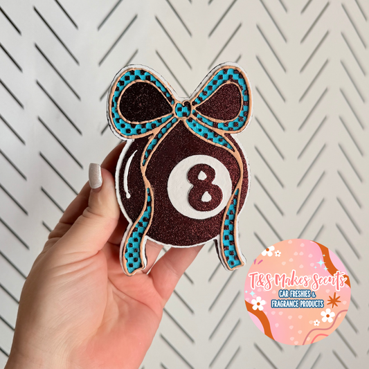 CUSTOM- Eight Ball w/ Bow