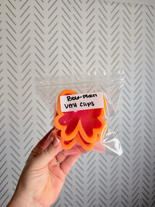 CUSTOM- Bow- Plain Vent Clips