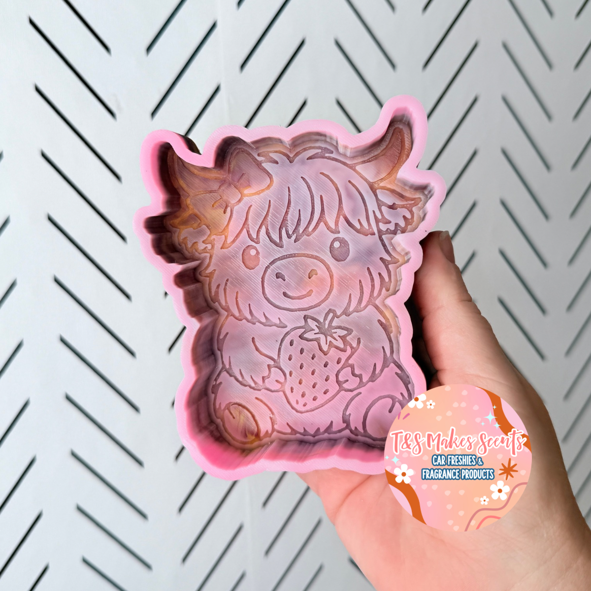 CUSTOM- Highland Cow w/Strawberry