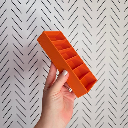 Wax Melt Holder (6 Slot)- ORANGE