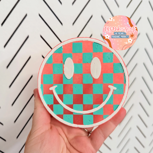 CUSTOM- Checkered Smiley