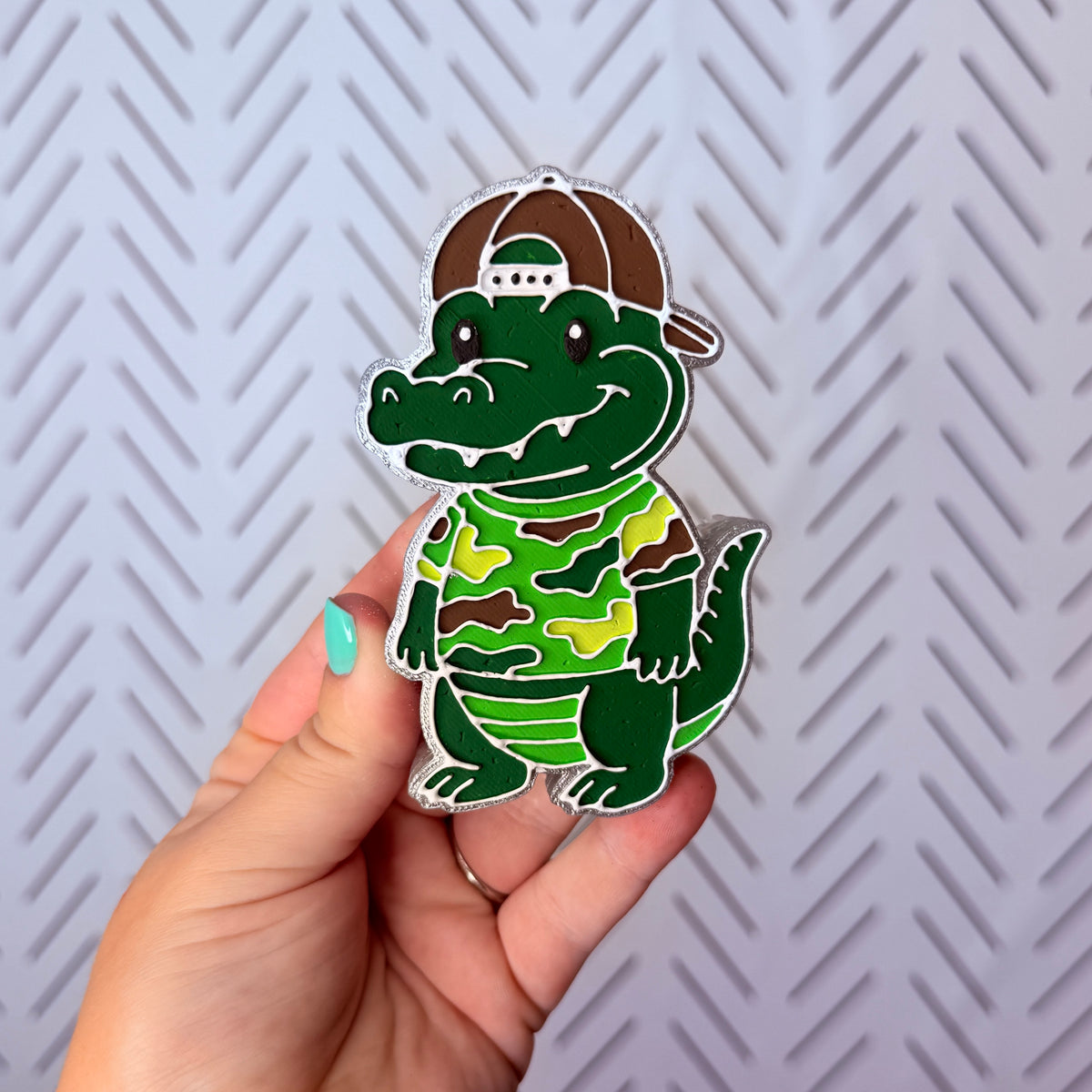 CUSTOM- Alligator in Camo tshirt