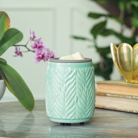 Wax Warmer with Silicon Dish Mint Leaf